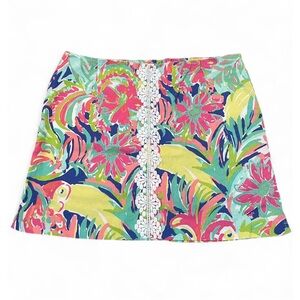 Lilly Pulitzer Rhea Tropical Skort Casa Banana Tropical Spring Vacation Skirt 12
